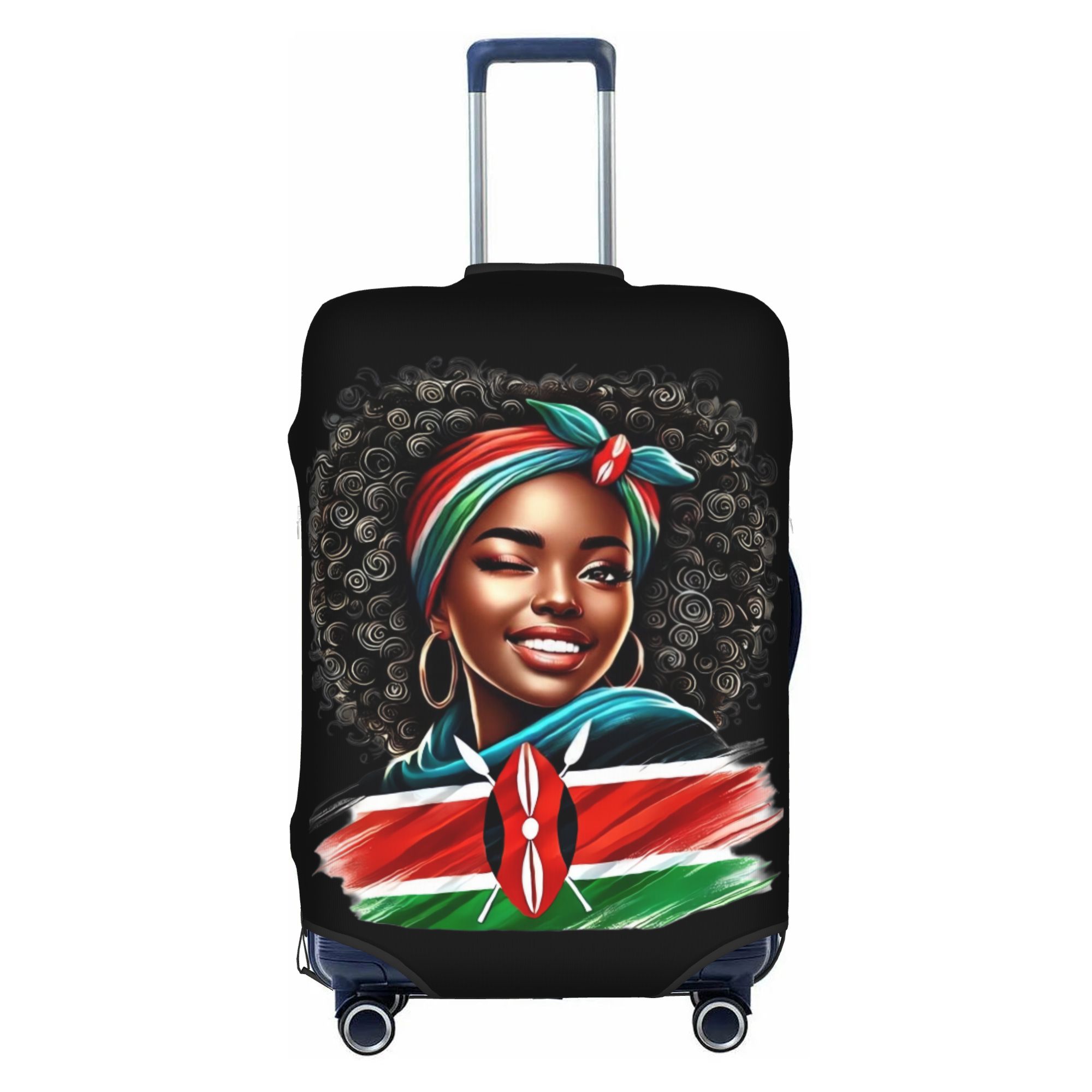 Travel Accessories Kenya - Pokrowiec na walizkę z flagą Kenii