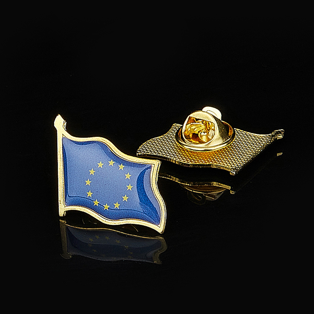 Travel Accessories For Europe - European Union Patriotism Badge Gold Plated
