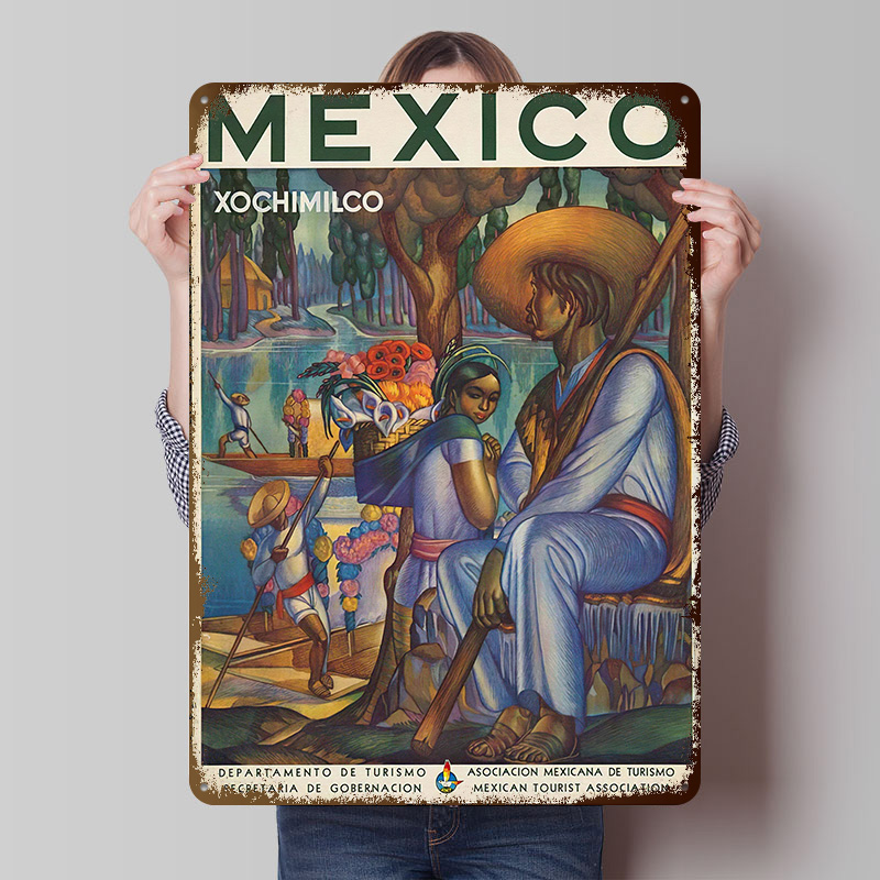 Travel Accessories For Europe - Vintage Plakat Podróżniczy Personalizowane Metalowe Tabliczki