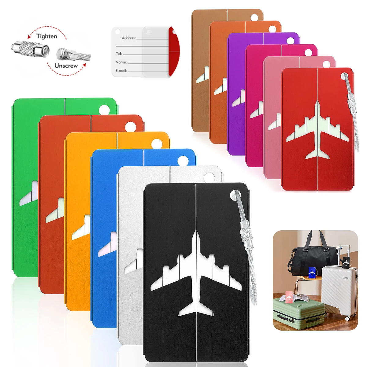Travel Accessories Kmart - Przywieszka do bagażu podróżnego ze stopu