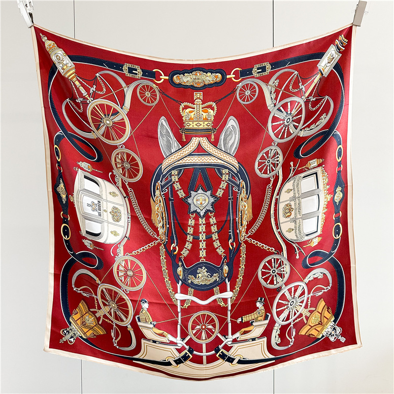 Travel Accessories To Gift - Miękka jedwabna apaszka damska 12MM 90CM