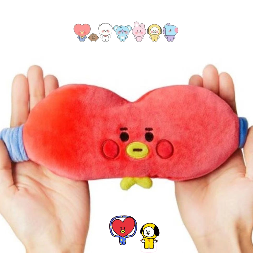 Travel Accessories To Gift - Maska na oczy BT21, urocza pluszowa