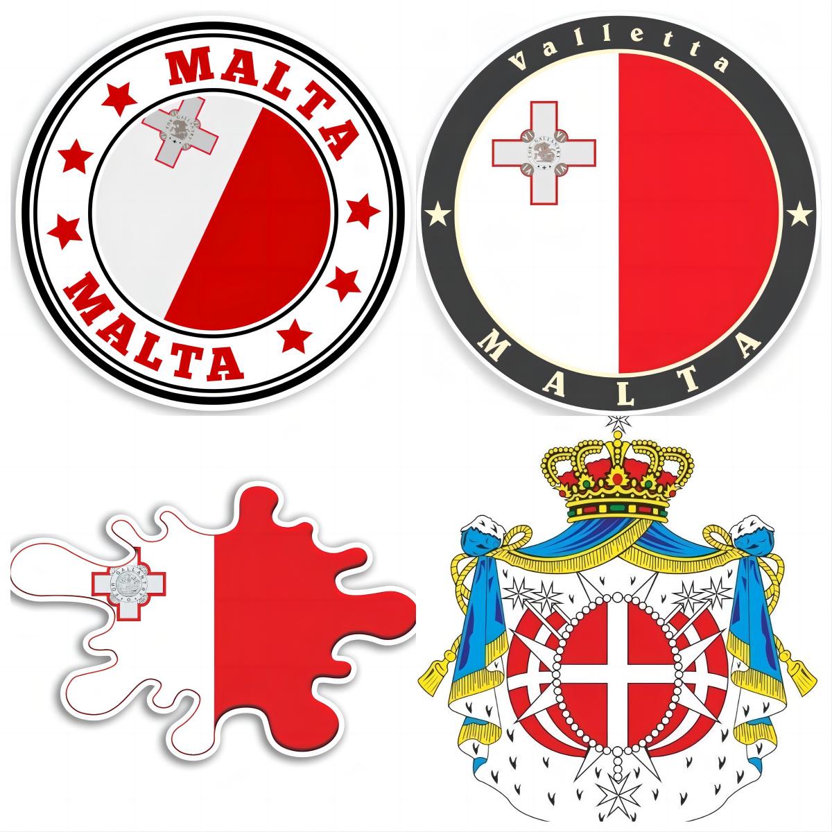 Travel Accessories Malta - Etykieta podróżna Malta, naklejka na zderzak