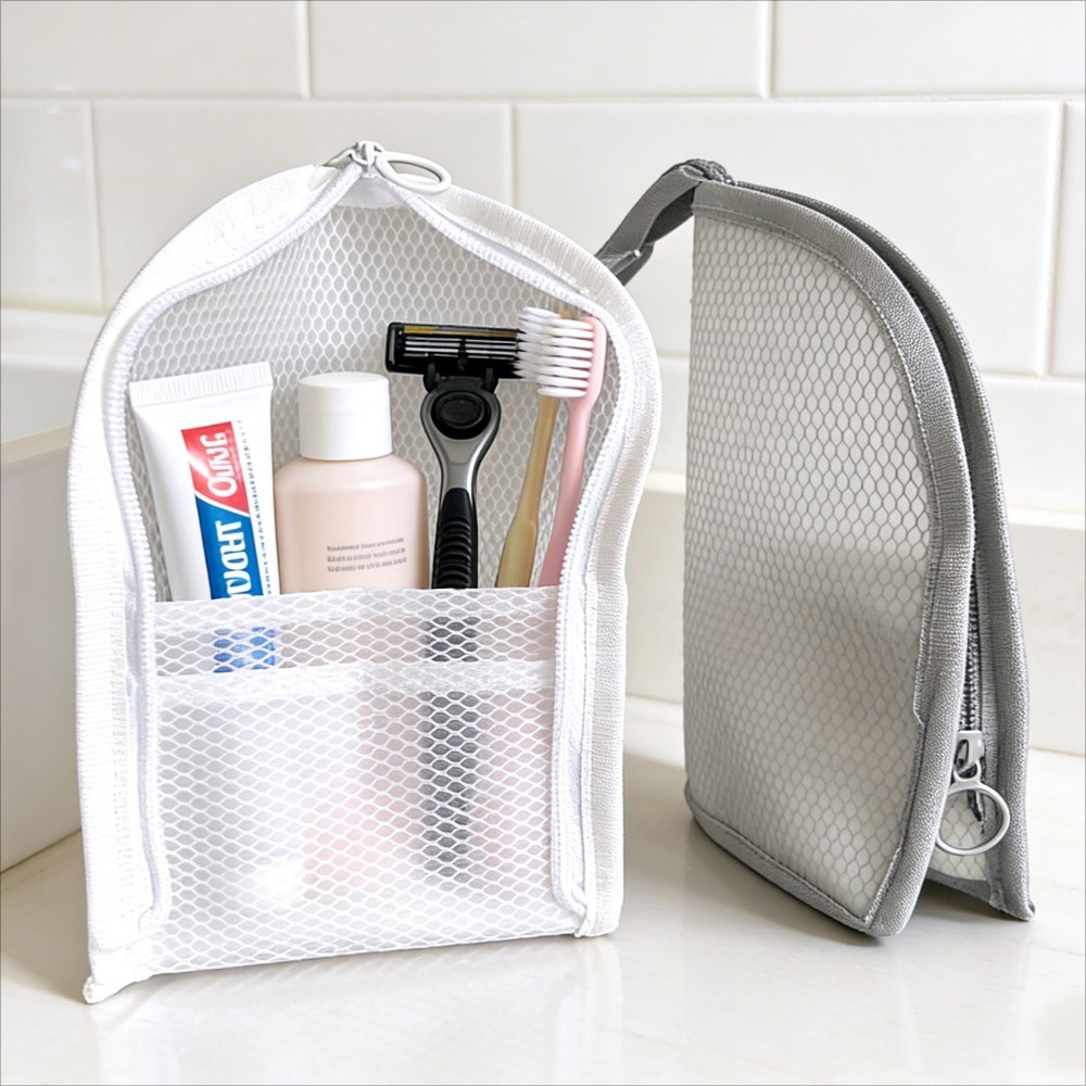 Travel Accessories Holder - Siatkowa kosmetyczka oddychająca szybkoschnąca stojąca pionowa