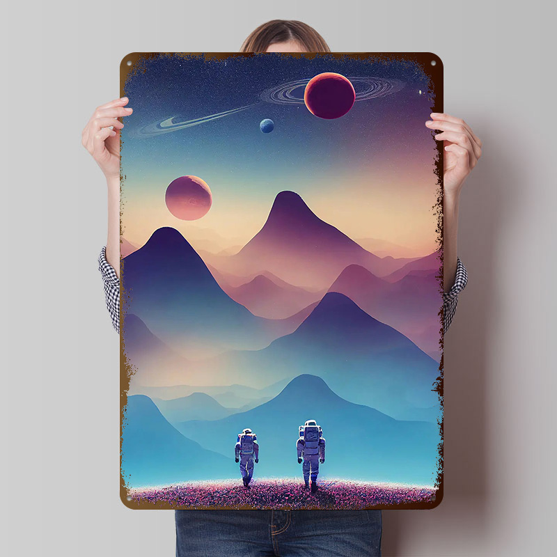 Travel Accessories For Europe - Plakat z astronautą w podróży, personalizowane
