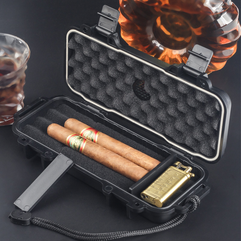 Travel Accessories Gifts For Men - Przenośny humidor na cygara z nawilżaczem,