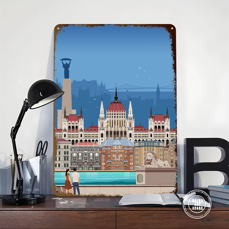 Plakat z Budapesztu, blaszany, – Travel Accessories For Europe recenzja i cena