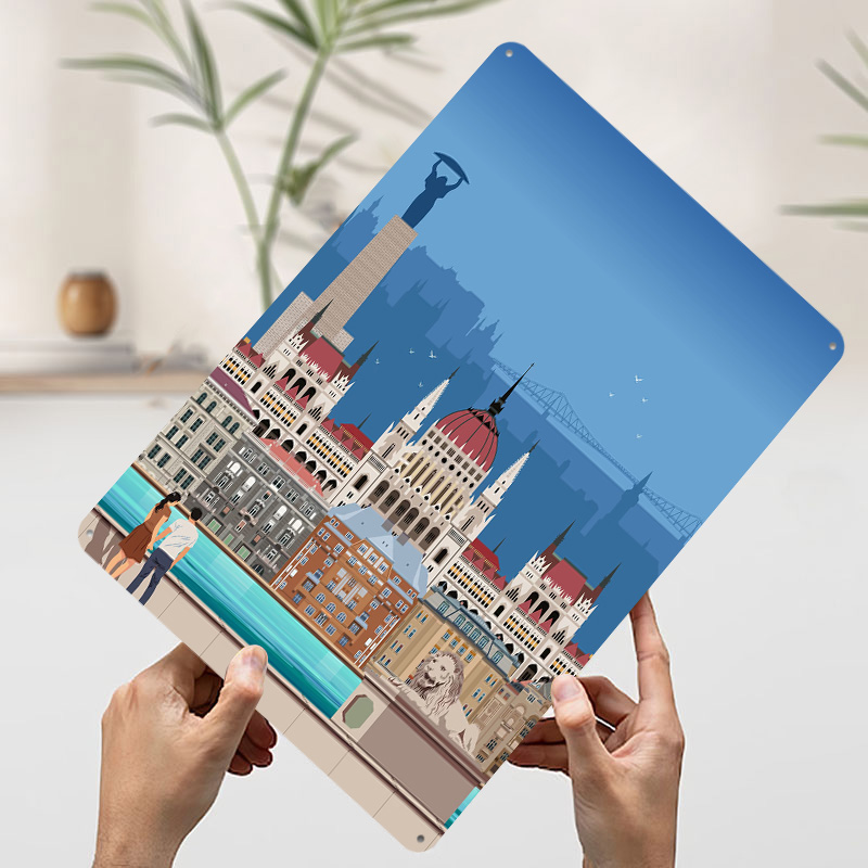Plakat z Budapesztu, blaszany, – Travel Accessories For Europe recenzja i cena