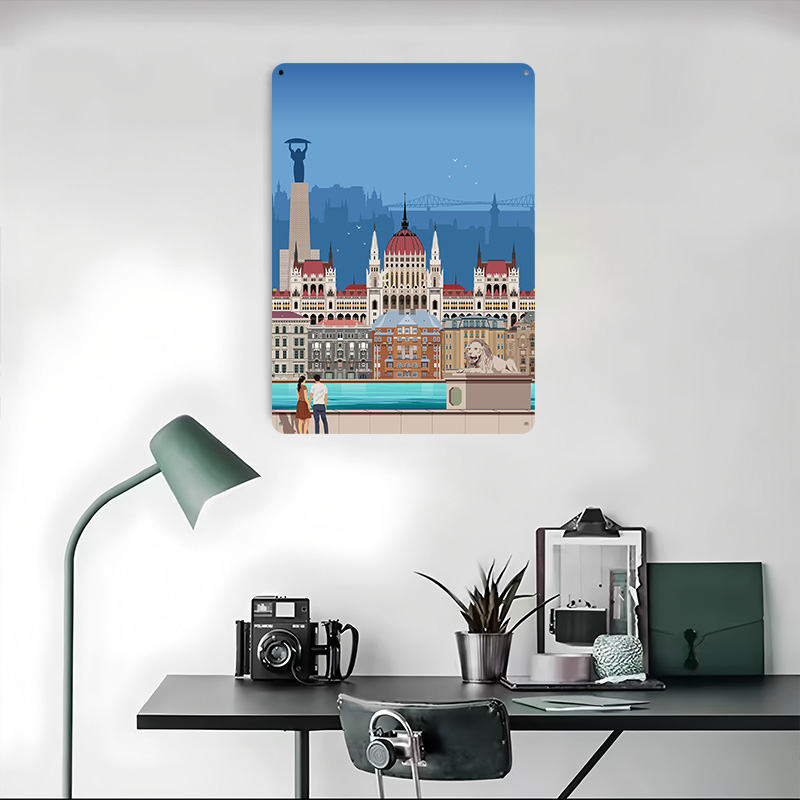 Plakat z Budapesztu, blaszany, – Travel Accessories For Europe recenzja i cena