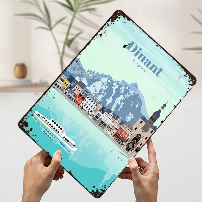 Plakat z nadrukiem Dinant, per – Travel Accessories For Europe recenzja i cena