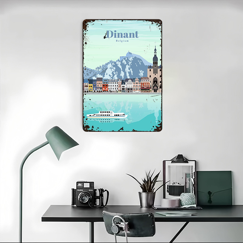 Plakat z nadrukiem Dinant, per – Travel Accessories For Europe recenzja i cena