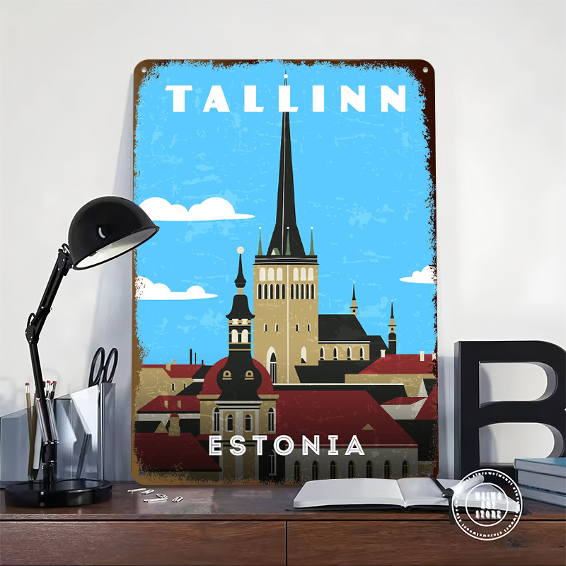 Estonia Retro Plakat Podróżnic – Travel Accessories For Europe recenzja i cena