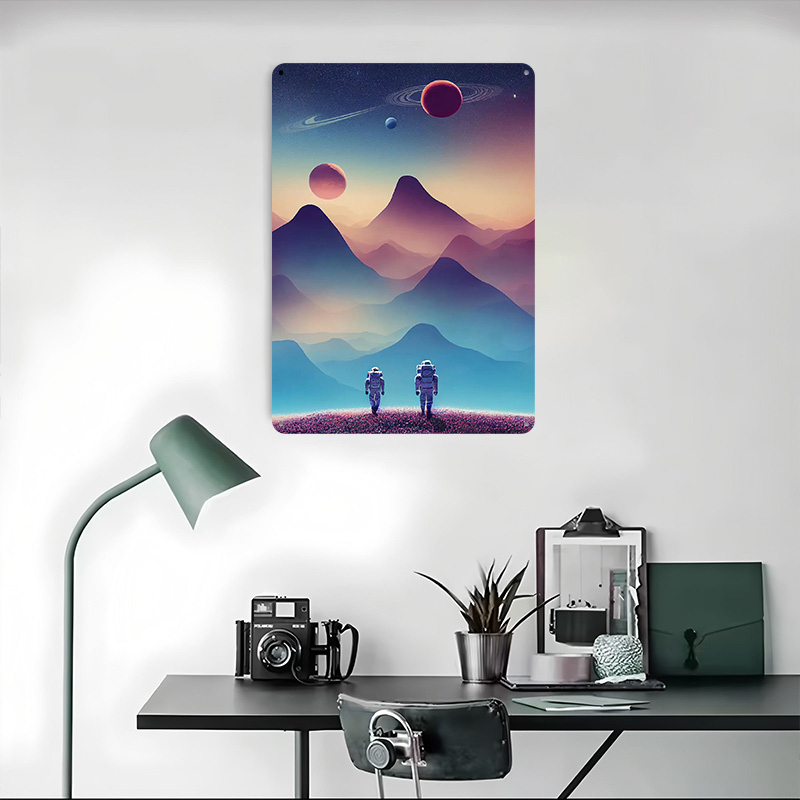 Plakat z astronautą w podróży, – Travel Accessories For Europe recenzja i cena